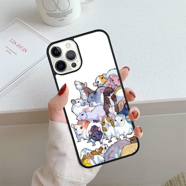 Mouse Rat Phone Case For iPhone 17 Air 14 15 16 13 12 Cover For Apple iPhone 17 Air 14 15 16 Pro Max 6S Plus Coque