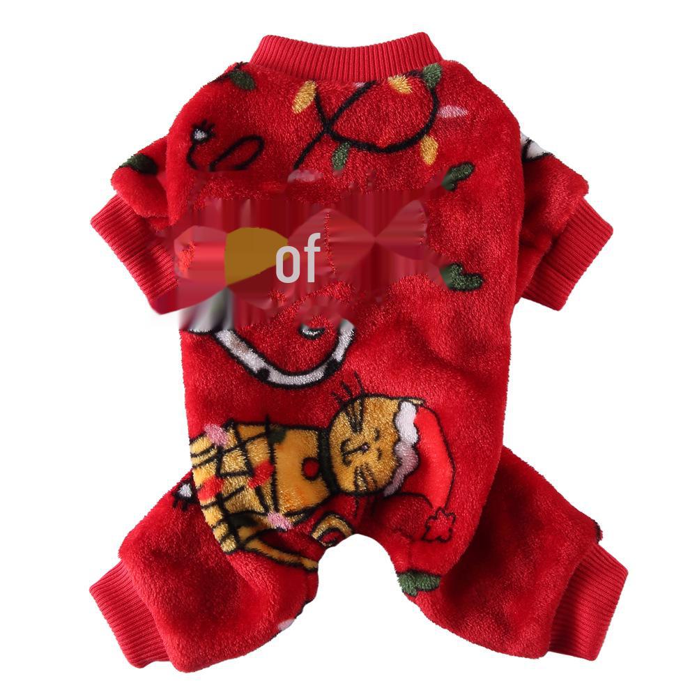 

Костюм шнауцера-клоуна и волшебника: Осенне-зимний наряд для собак на Хэллоуин и Рождество XL