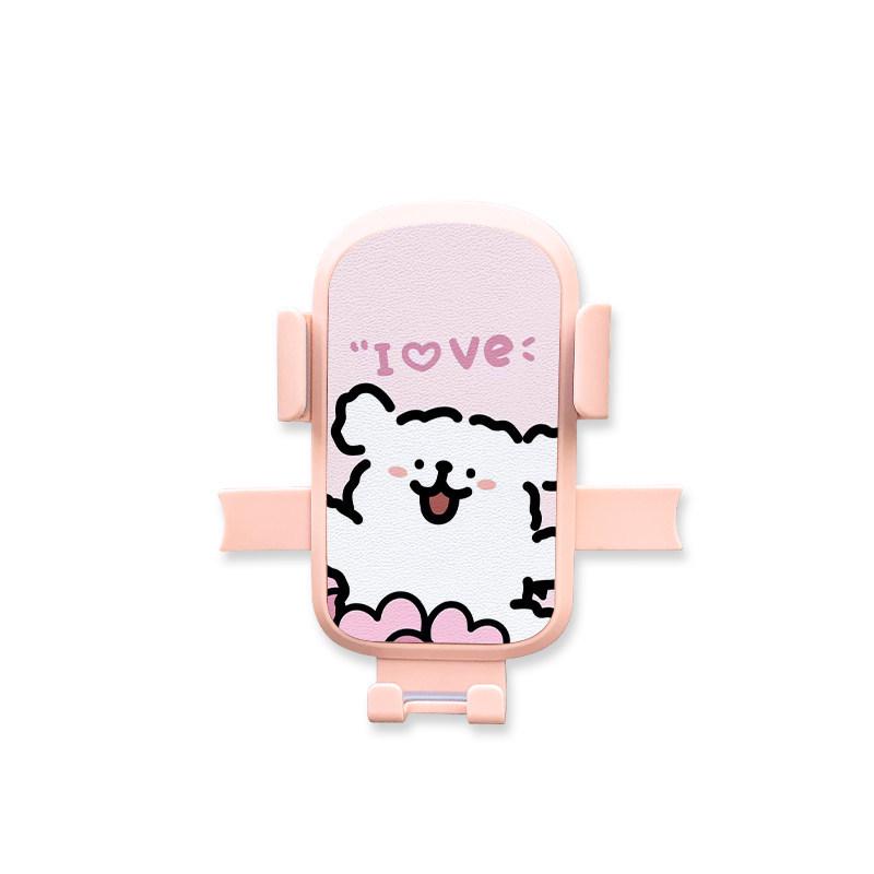 2025 Cute Puppy Line Art Phone Holder, Shockproof, Electric Scooter/Bike Navigation Mount