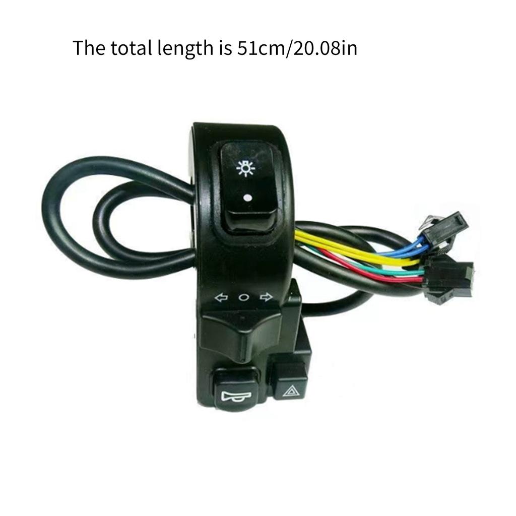 Tricycle Horn Headlight Steering Double Flash Combination Electric Bike Switch for Electric Scooters