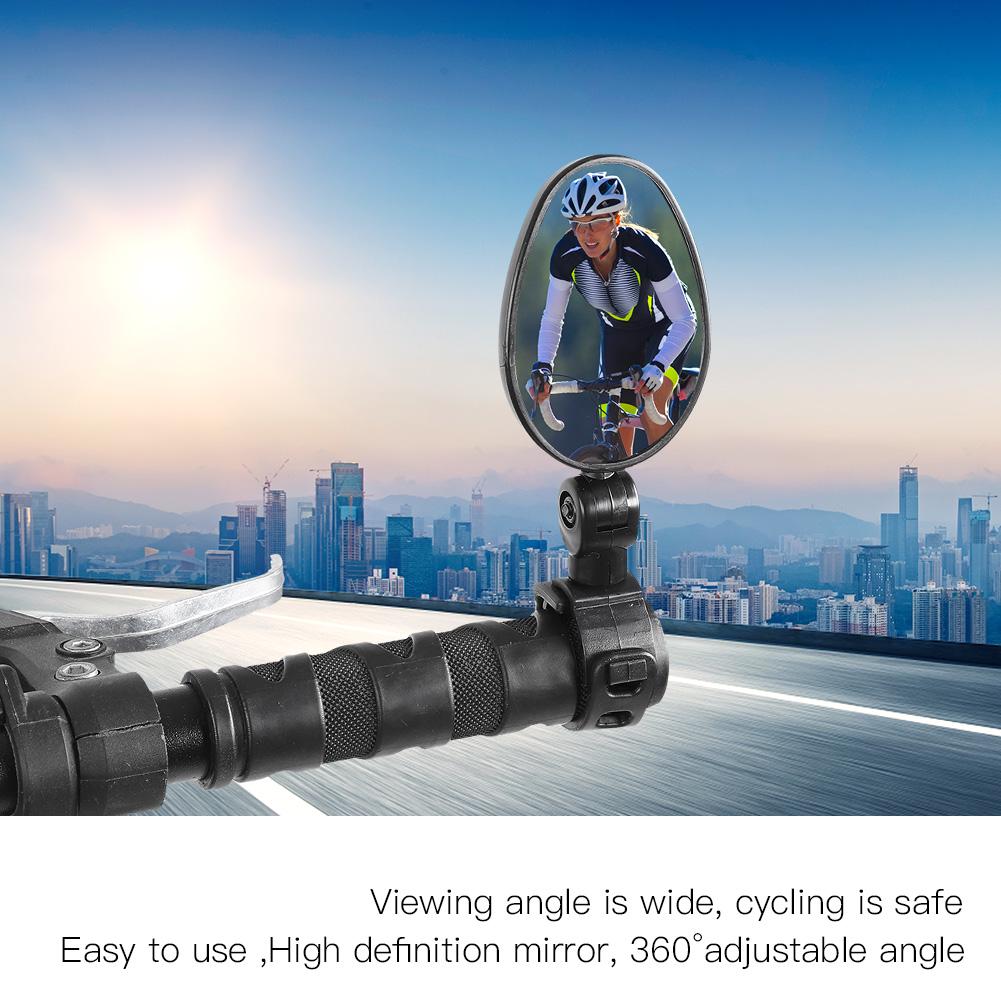 Bicycle Handlebar Review Rear Back View 360 Rotation Mirror for Mountain Road Bikes