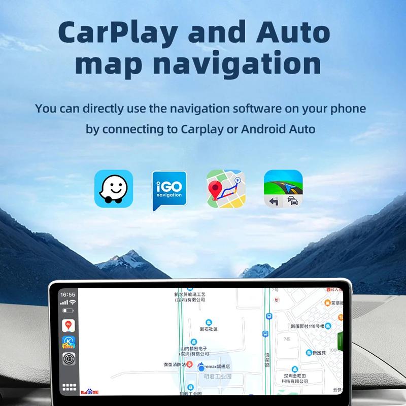 2in1 Kabelgebundener zu kabelloser CarPlay Android Auto Adapter Stereo Plug and Play WiFi Fast Connect für Mazda Toyota Peugeot Volvo Kia