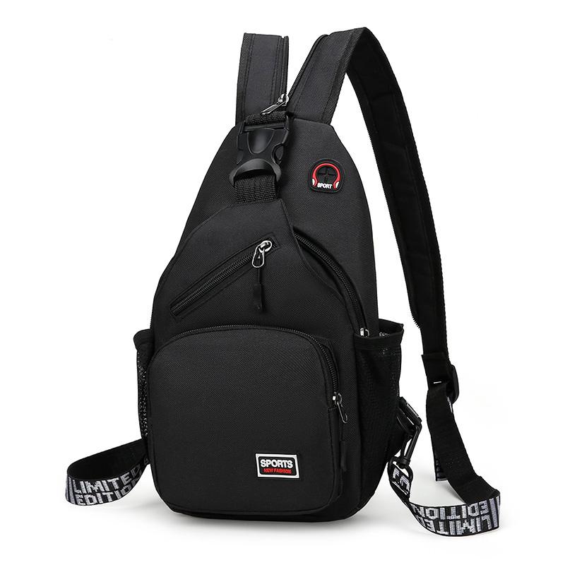 

Модная повседневная женская нагрудная сумка Высококачественные женские рюкзаки Многофункциональная сумка через плечо Большая вместимость Женские сумки 18cmX6cmX32cm чёрный