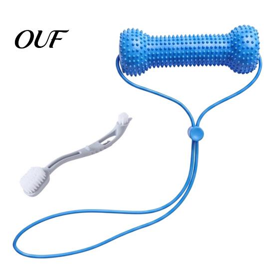 Pet Breath Freshener Toys Silicone Dog Dental Chew Toy, Easy Teeth Oral Care Brushing Aid, Rear Molar Cleaning Anti-bacterial Texture Mouth Opener for