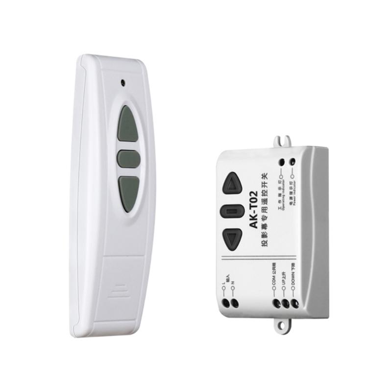 

Беспроводные пульты управления AC220V 315/433МГц реле, беспроводные радиочастотные переключатели для проекционного экрана, дальность действия до 98 футов 1