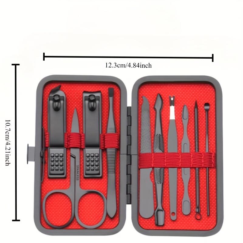 10pcs Nail Clippers Set Full Set, Black Nail Clippers Set, Ultra Sharp Sturdy Nail Clippers, Professional Nail Clippers