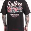 Uomini Burberi T-shirt Standard per Tirare Pesi Tatuaggio Commercio Fatto vintage Lavata Alla Moda grafica Elastica Traspirante Leggermente