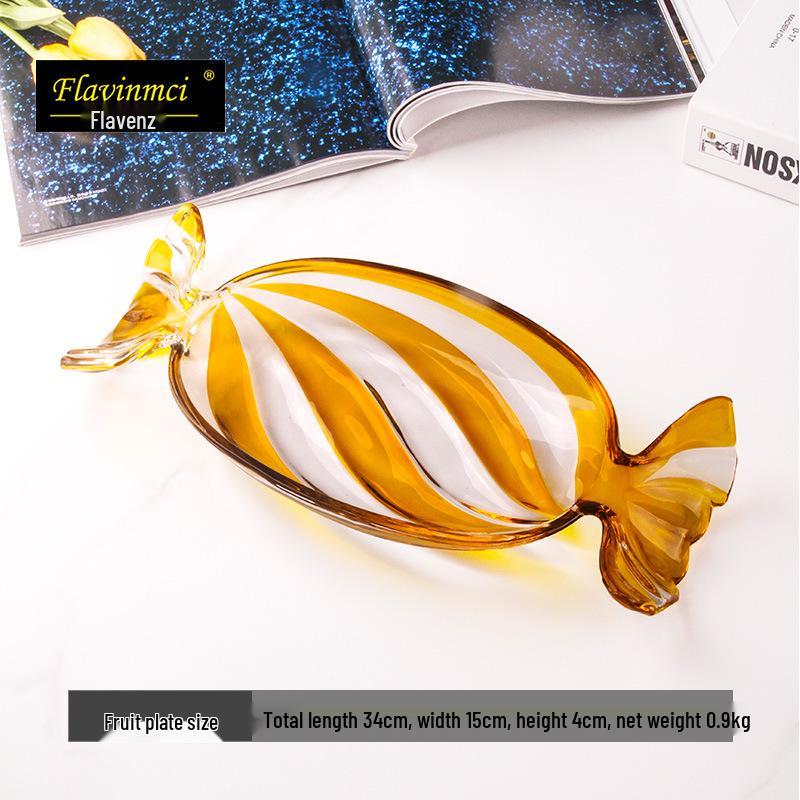 Duży Wielofunkcyjny Kolorowy Talerz na Przekąski i Desery na Stolik Kawowy do Salonu