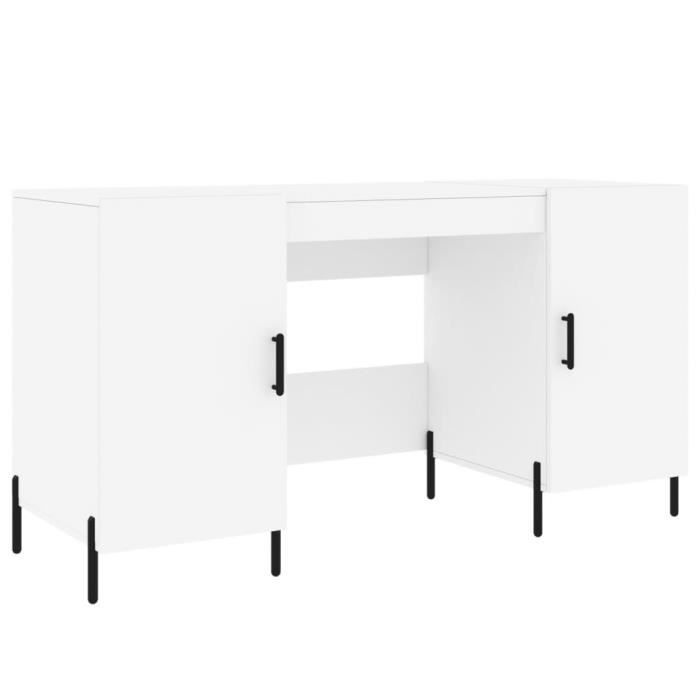 VidaXL Bureau blanc 140x50x75 cm bois d'ingénierie 829556