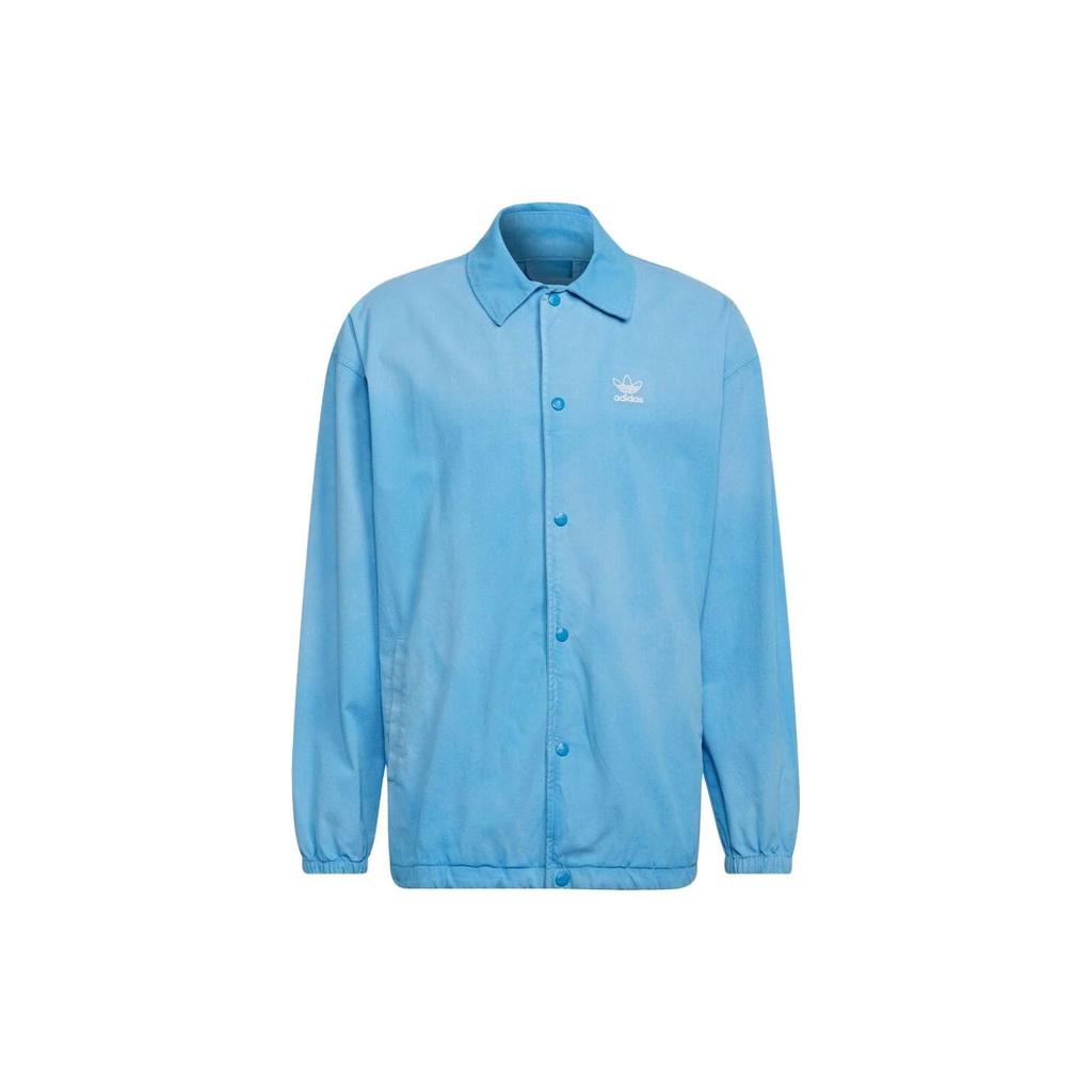 Adidas Originals Loose Fit Logo Print Long Sleeve Jacket Men jackets Blue HK7512