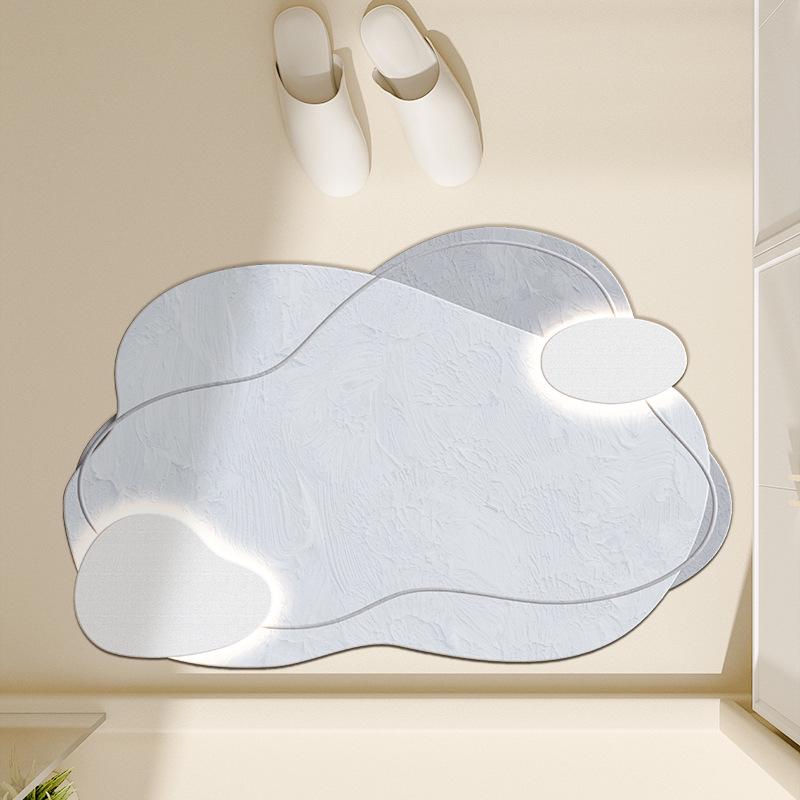 Quick-Dry Diatomaceous Earth Bathroom Mat - Water-Absorbing, Easy-Clean Foot Mat for Toilets
