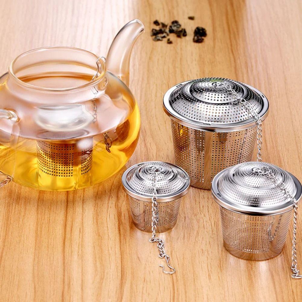 

Fine Mesh Tea Leaves Strainer with Hanging Hook Loose Tea Separation Basket Teapot S