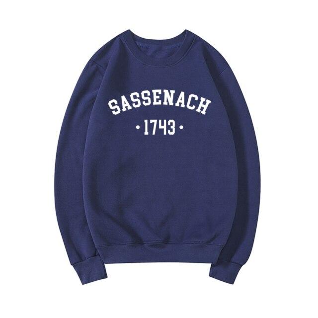 

Sassenach 1743 Толстовка унісекс Outlander Book Series Толстовка Outlander Tv Show Inspired Hoodies Унісекс Світшоти з круглим вирізом Топ L темно-синього кольору