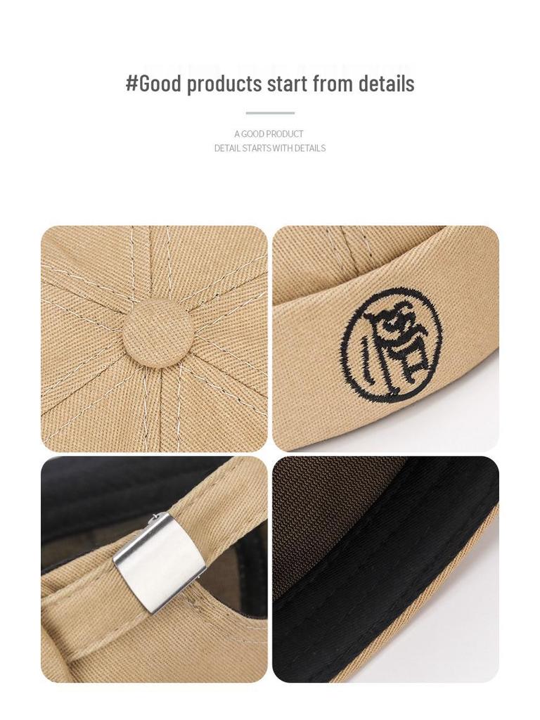 Brättlös melonkeps: Retro Broderad Unisex Street Fashion Hatt