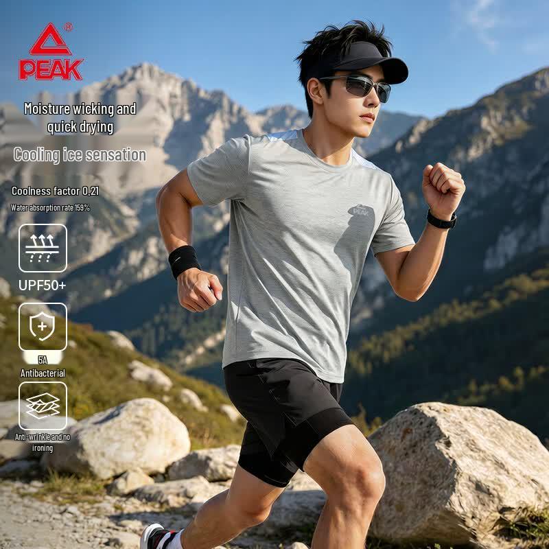 PEAK Men s Outdoor Quick-Dry Cooling UPF50+ Short-Sleeve T-Shirt L