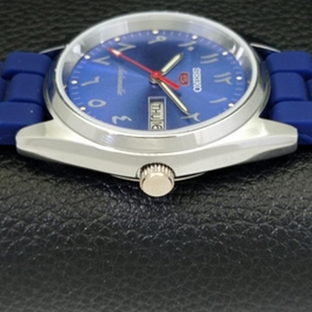 REFURBISHED AUTOMATIC SEIKO 5 JAPAN 6309A MENS ARABIC BLUE DIAL WATCH A427356-2 QRL-a427356
