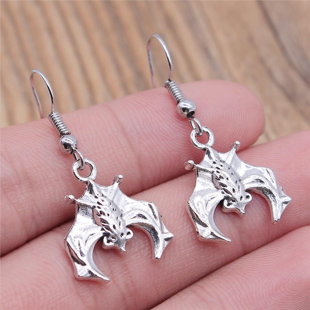 Spider Drop Earring Vintage Antique Silver Color Antique Bronze Color Cobweb Dangle Earring For Women