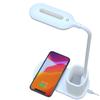 Inductive charger, LED desk lamp, white container, cable, adjustable