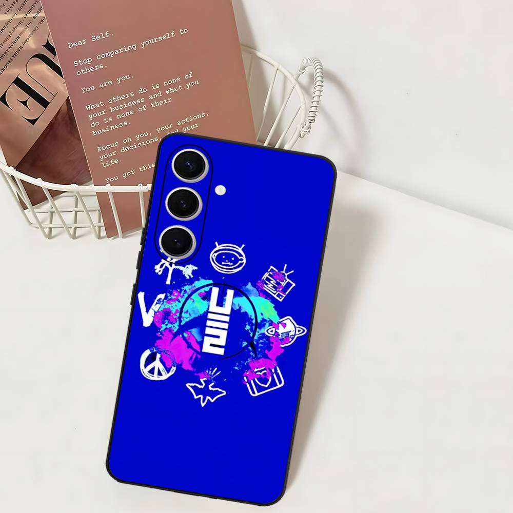 1pc Famous U-U2 Rock Band Phone Case For Samsung S 24 Fe 25 Ultra Plus 20 Lite 21 30 22 23 24 22 Ultra 5G Fundas