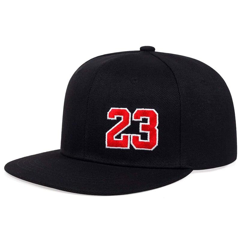 Unisex 23 Number Letter Embroidery Hip-Hop Hats Outdoor Adjustable Casual Baseball Caps Sunscreen Hat