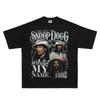 2026 Snoop Dogg Vintage West Coast HIPHOP Kurzarm Hip Hop T-Shirt zum Rappen und Singen Bequem und Atmungsaktiv
