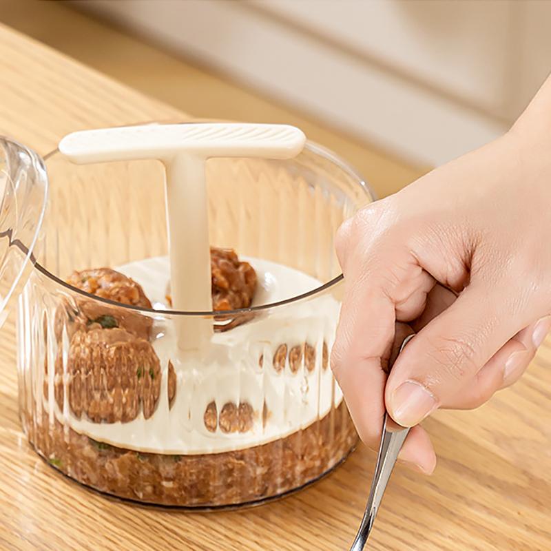 Translucent Meatball Maker Manual Meatball Maker 5 Balls Meatball Maker Tool ?Kitchen Meatball Mold Kitchen Extruded Meatball