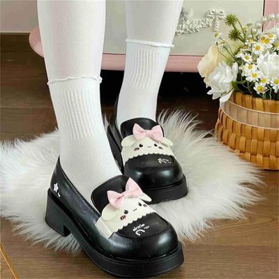 College Mary Jane Shoes Heightened Platform Cute Round Head Uniform Shoes JK Temperament Lolita Girl Small Leather Shoes