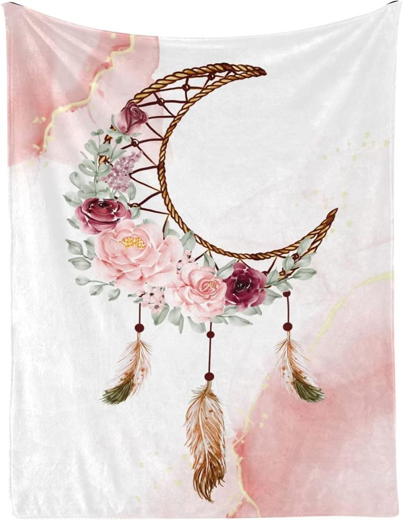 Colorful Dreamcatcher Bohemian Super Soft Fleece Throw Blanket Lightweight All Season Warm King Queen Size Blanket Lightweight