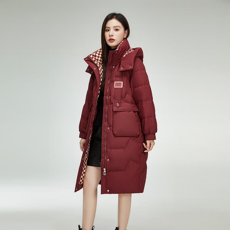 Women's Winter Coat, Warm and Stylish, Long-length, Thick and Hooded.