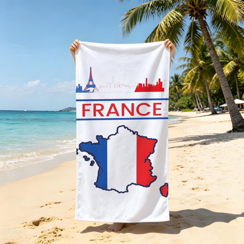 Art F-France C-Culture S-Series Towel Beach Blanket Towel For Travel Gym Shower Luxury Lightweight Camping Pool Hot