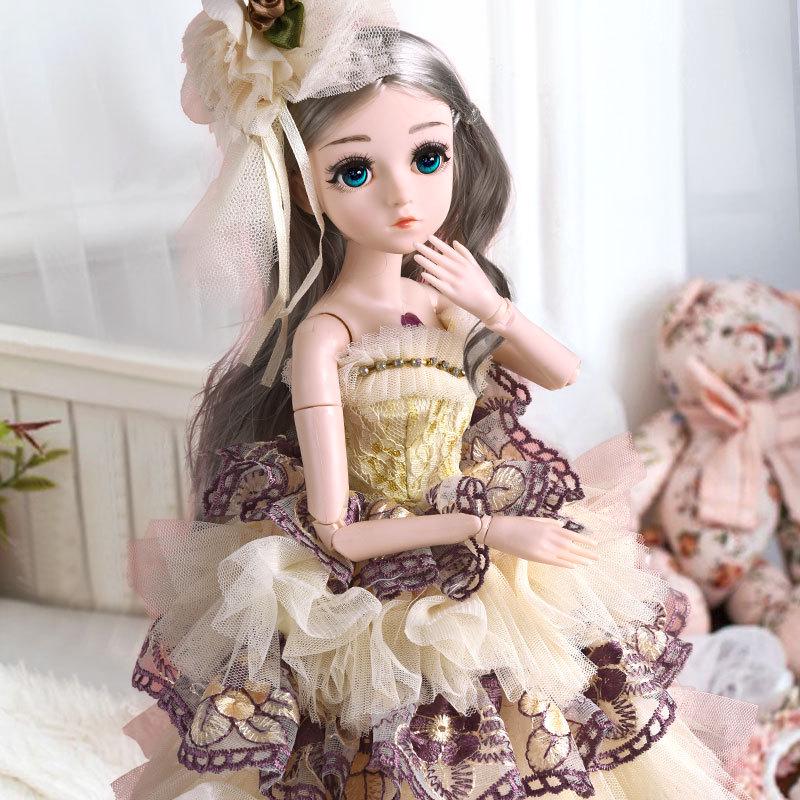 

Новинка 2021 года, элегантные куклы BJD 45 см с одеждой, красивые игрушки ручной работы, силиконовая кукла реборн, игрушка в подарок