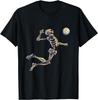 Volleyball Skeleton Women Men Volleyball Player Halloween T-Shirt