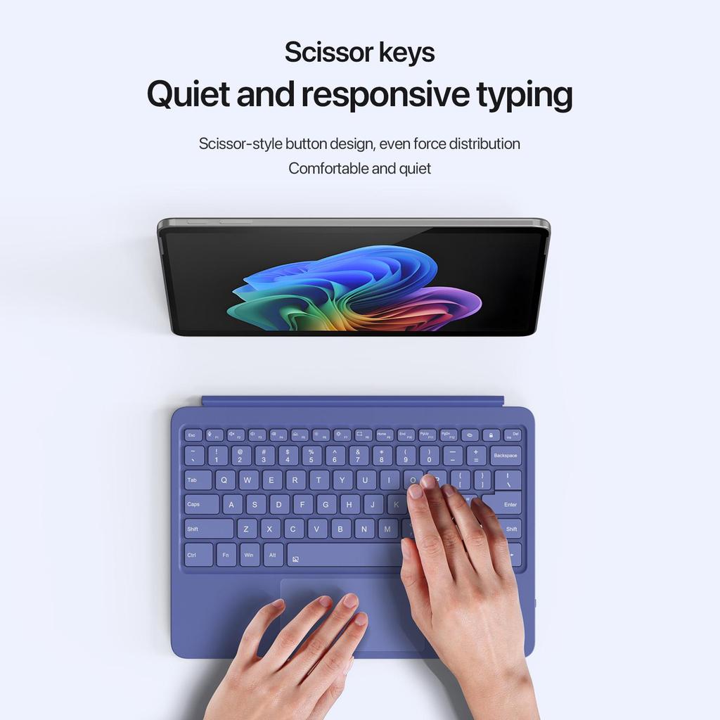 Compatible Magnetic Bluetooth Keyboard for Microsoft Surface Pro 12 with Seven-Color Backlight