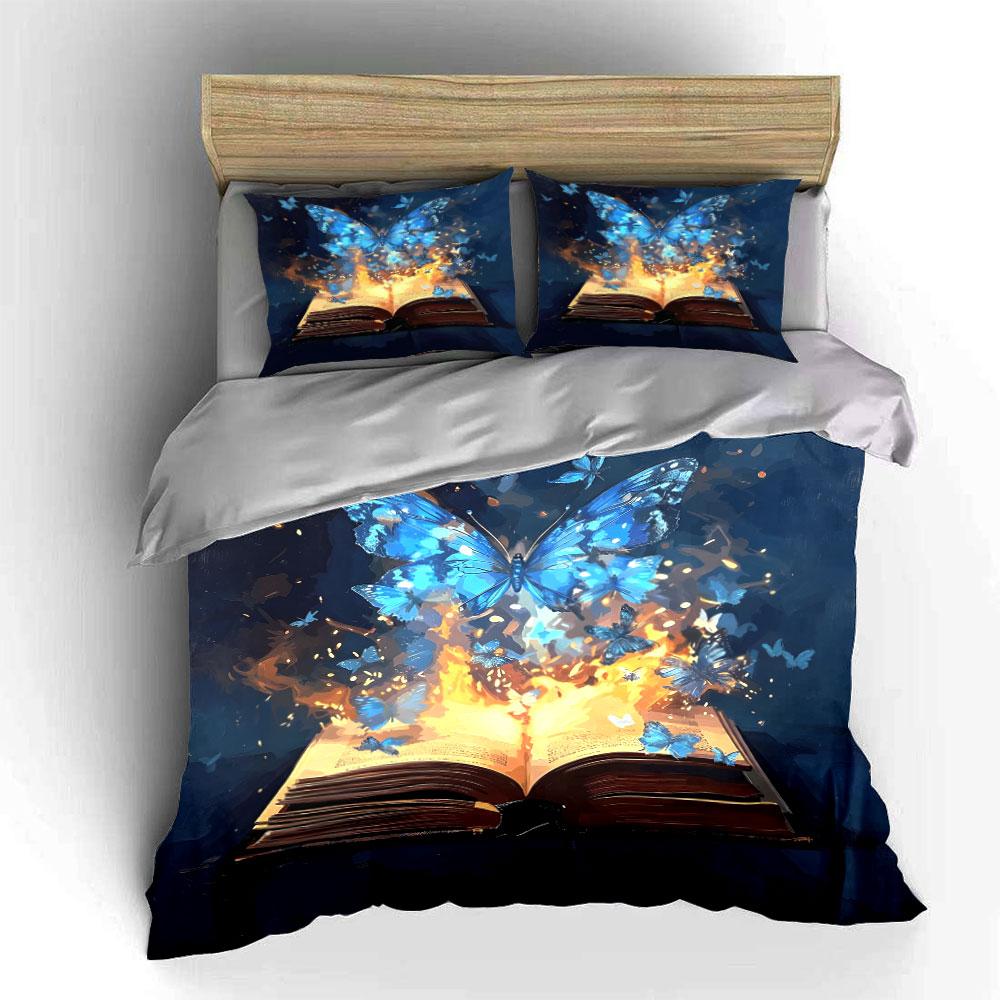 Magical Book Set For Inspiration  Kid'S And Adults' Bedroom Decor, Exquisite Three-Piece Bedding Set Gift