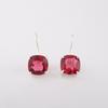 Natural Pink Tourmaline Gemstone 925 Sterling Silver Jewelry Handmade Earrings1" EE-172-8