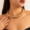 Ingemark Übertriebene Heavy Metal Chunky Torques Halskette für Damen Punk Vintage Dicke Kette Kurzer Choker Schmuck Steampunk