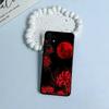 Tokyo-Red Spider Lily-Ghoul Black Soft Silicone Phone Case for Samsung S25, S24, S21, S22, S23, S30, Ultra, S20, Plus, FE, Lite