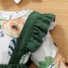 Toddler Infant Kids Baby Girls Floral T Shirt Tops Suspender Skirt Outfits Set