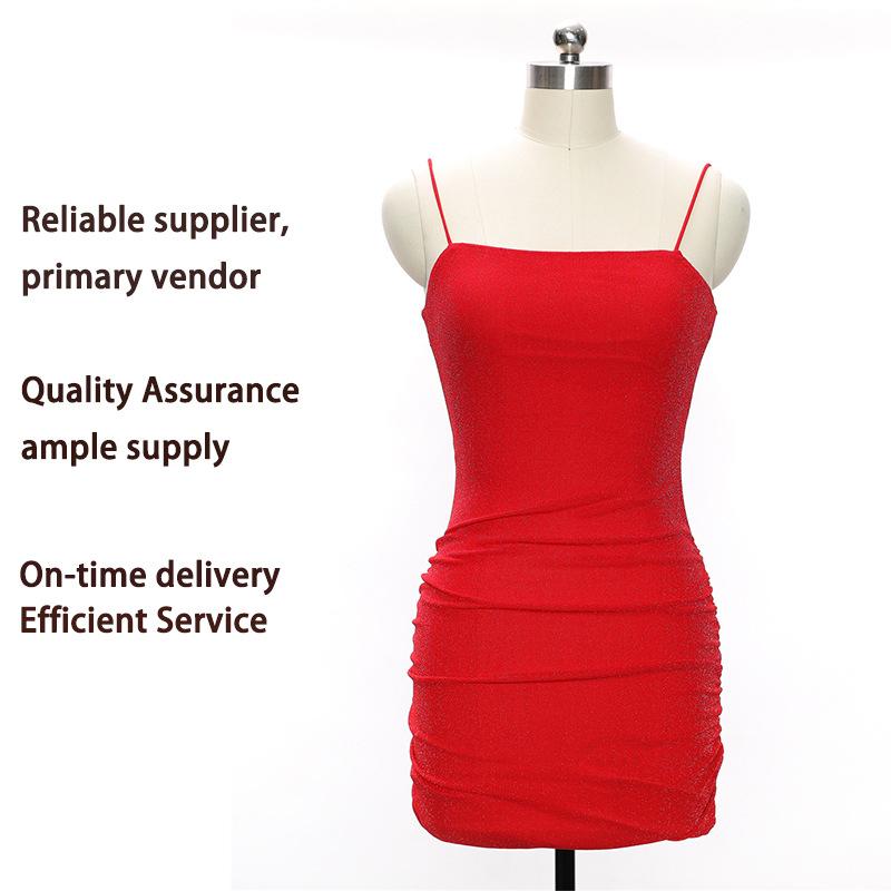 European and American summer skirts women's fashion sexy party suspenders tight dress Spice girl hip skirt
