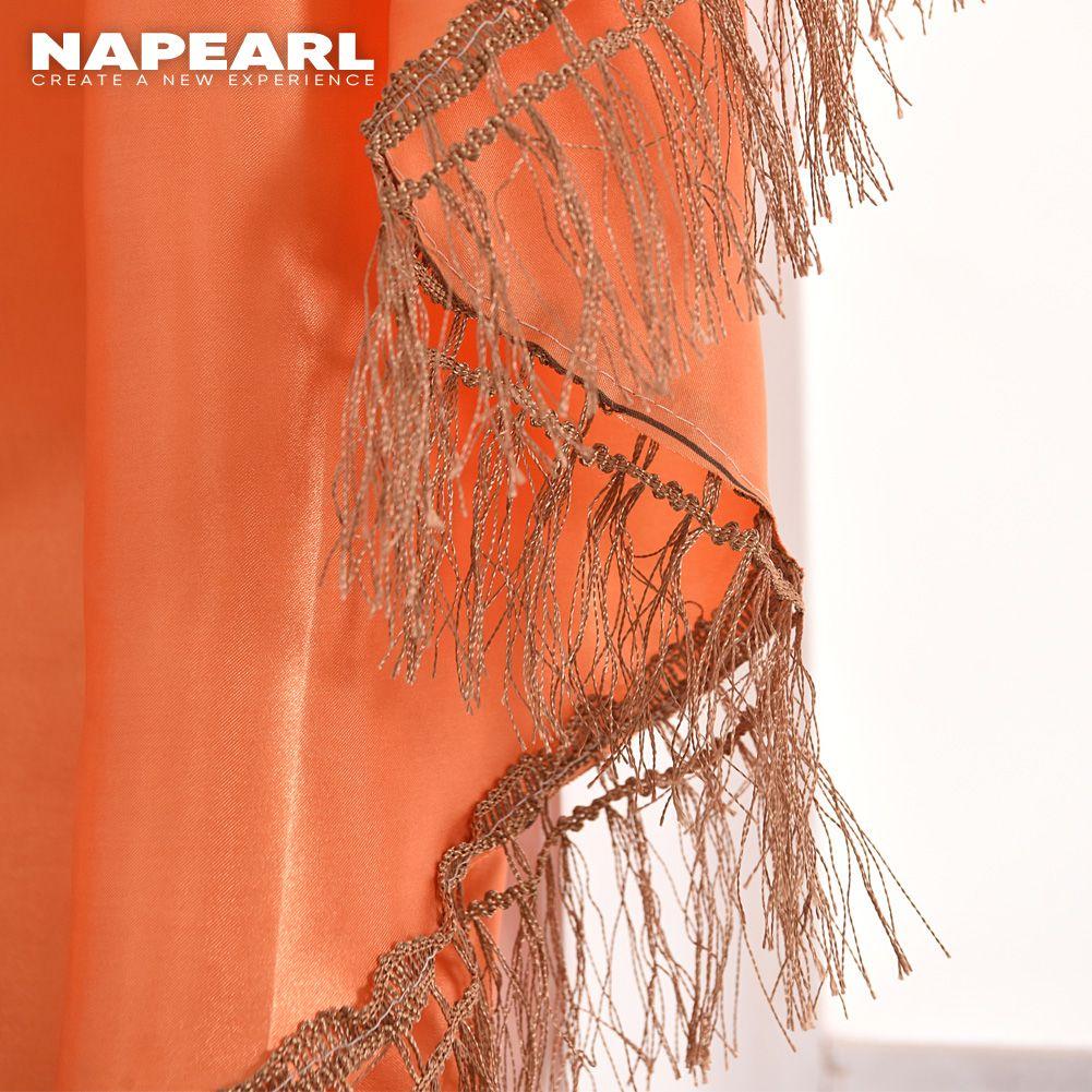 1PC NAPEARL European Luxury Tassel Decoration Solid Color Curtain Head for Home Decor