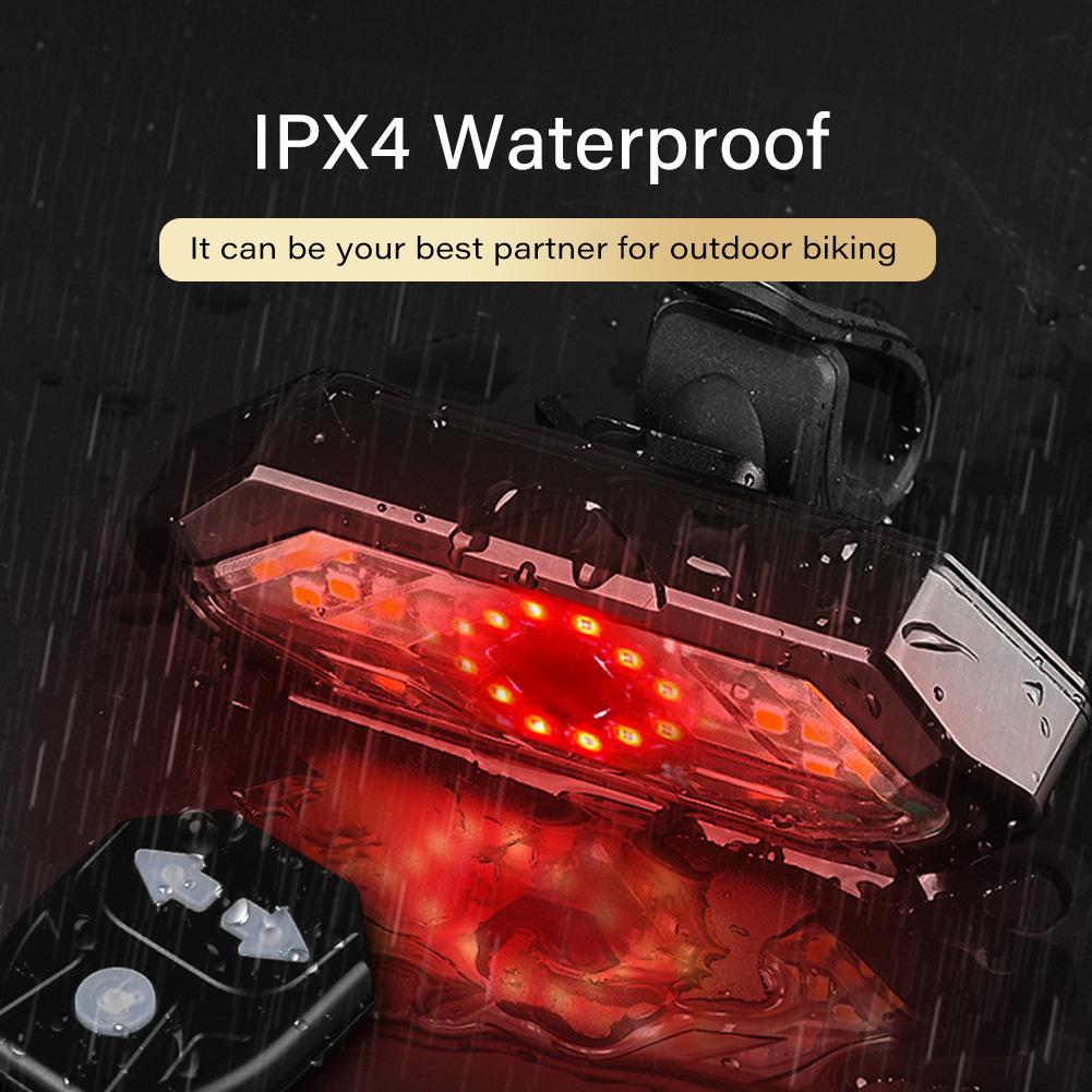 1/2Set Bike Turn Signal Lights Wireless Remote Control Bicycle Taillight LED Warning Tail Lamp USB Rechargeable Bike Accessories