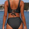 Stylish Multicolor Twist Bag Bandage Bikini Swimsuit for Women – European & American Design, Sexy & In Stock