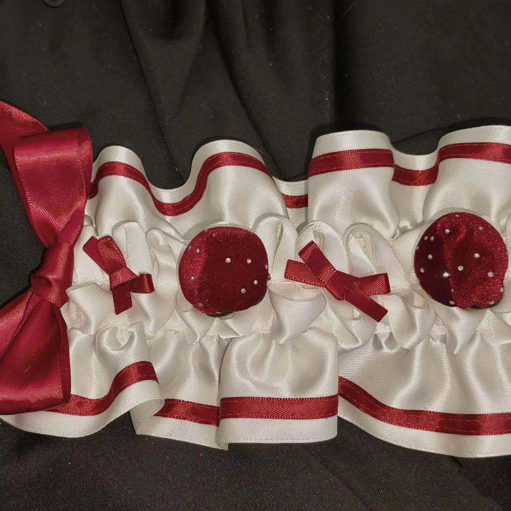Elegant Strawberry Lolita Headband Handmade Lolita Hair Accessories Women Hair Scarf Daily Wear