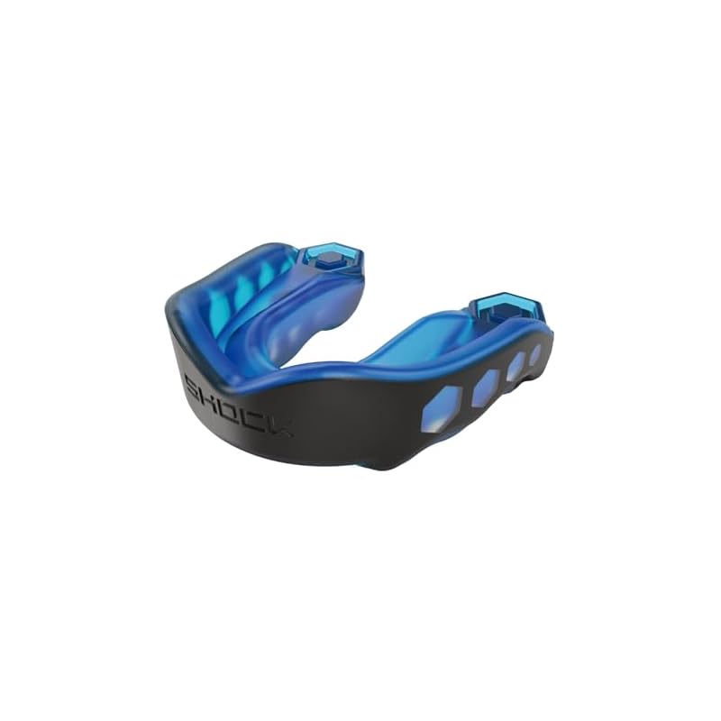 ShockDoctor GELMAX Mouthguard, Molded, Protective, Sports, Training, Martial Arts, Adult, Blue-Black, 6100A