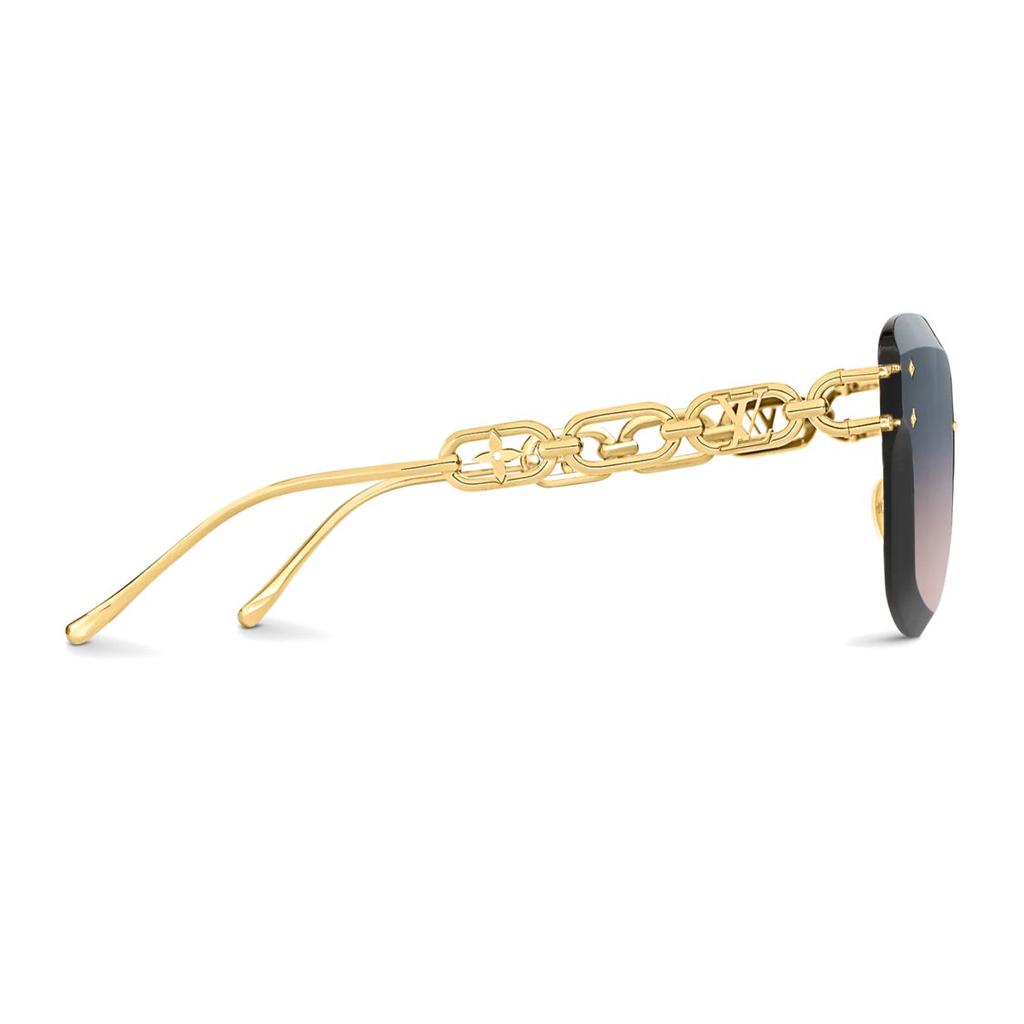 Louis Vuitton Lv Jewel Cat Eye Metal Sunglasses Women Sunglasses Gold Z1626U
