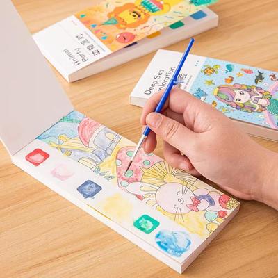 Kinder Gouache Aquarell Kritzel- und Malbuch mit Haftnotizen