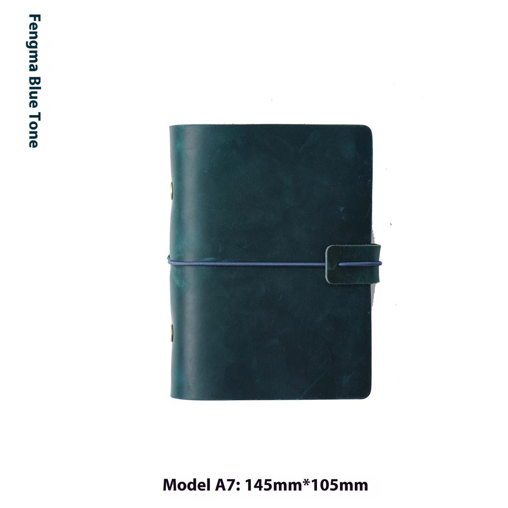 Handmade First Layer Cowhide Book Genuine Leather Hand Account Binder Notebook Retro Nostalgic Travel Diary