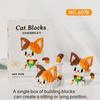 Micro Particle Building Blocks Cute Pet Cat Series Cute Diy Assembled Toys Orange Cat Black Cat Gift Children's Puzzle Gift