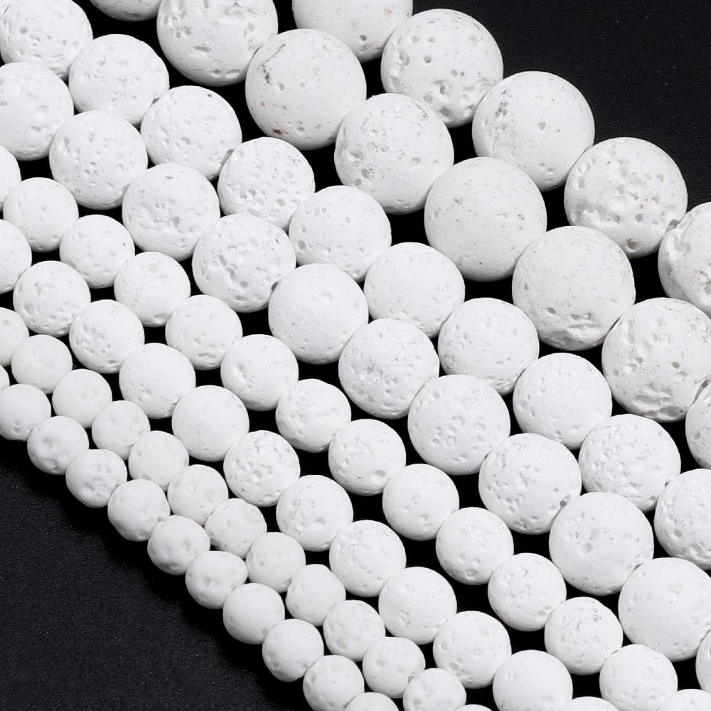 4/6/8/10/12mm Natural Black Lava Volcanic Stone Beads Loose Spacer Round Beads For Jewelry Making DIY Bracelet Necklace Gifts