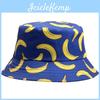 Doppelseitiger Fischerhut mit Bananenprint und Sonnenschutz für Streetwear und Freizeitkleidung
